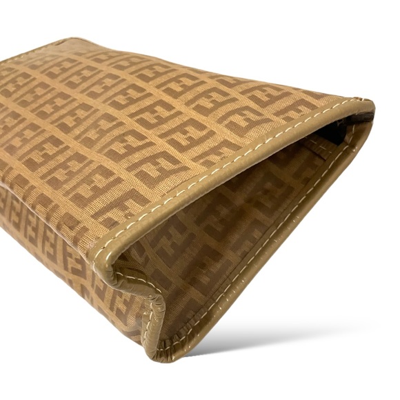 FENDI Vintage Zucchino FF Logo Monogram Coated Canvas Clutch - Picture 13 of 15